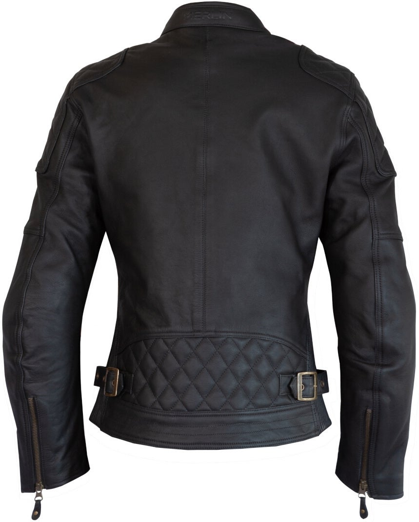 Merlin Bristol D3O Cafe Damen Motorrad Lederjacke schwarz XL Abbildung 9