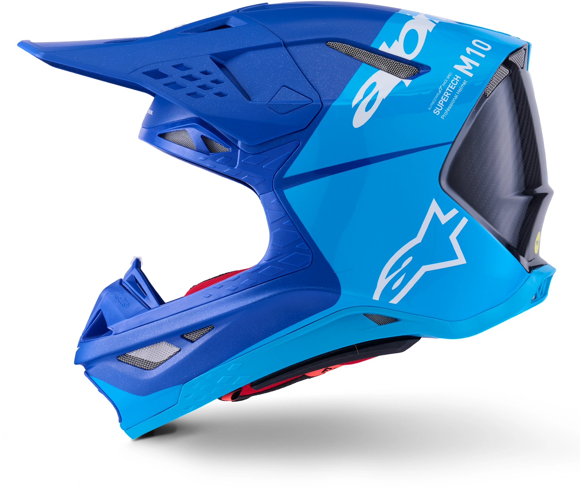 Alpinestars Supertech S-M10 Flood 2024 Motocross hjälm Blå/svart Man (57/58) Figur 2