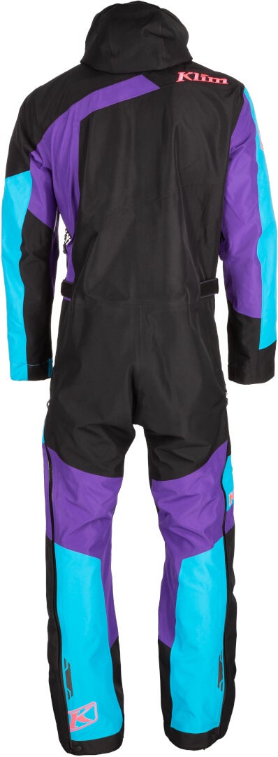 Klim Ripsa 2023 Uma peça Snowmobile Terno preto/turquesa/roxo 2XL Figura 2