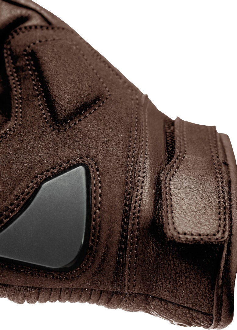 Pando Moto Onyx Black perforated Motorcycle Gloves brown XL Figure 2
