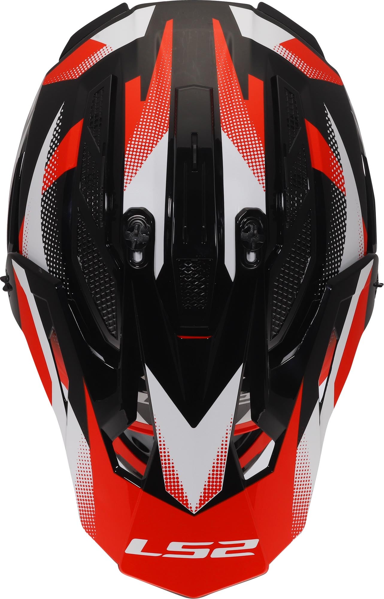 LS2 MX708 Fast II Fort Motocross Helm schwarz/rot M (57/58) Abbildung 2