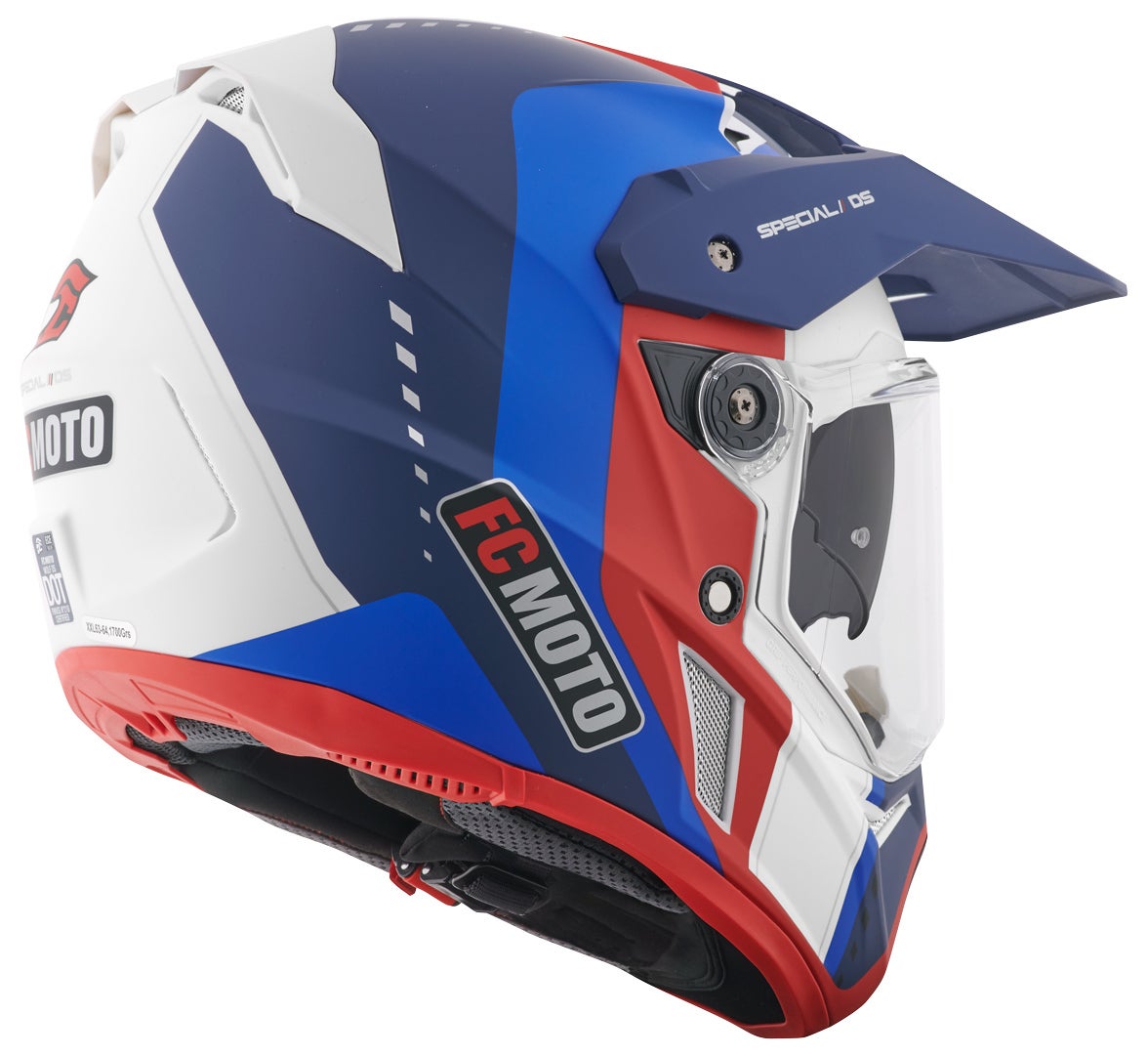 FC-Moto Merkur Pro Air Casco Enduro blu/rosso/bianco M Figura 7