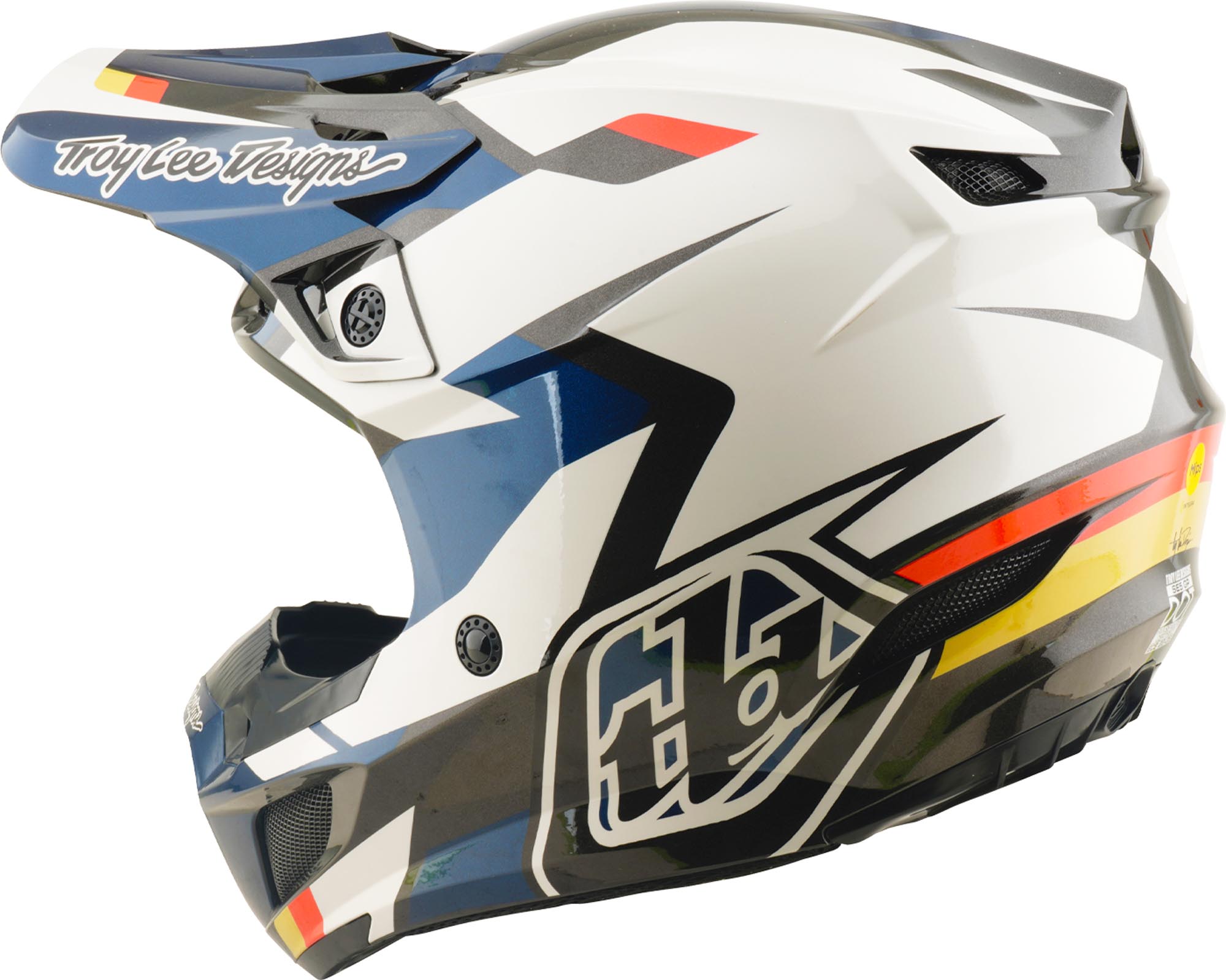 Troy Lee Designs SE5 Polycarbonate MIPS Roamer Casque de motocross bleu/blanc S (55/56) Figure 6