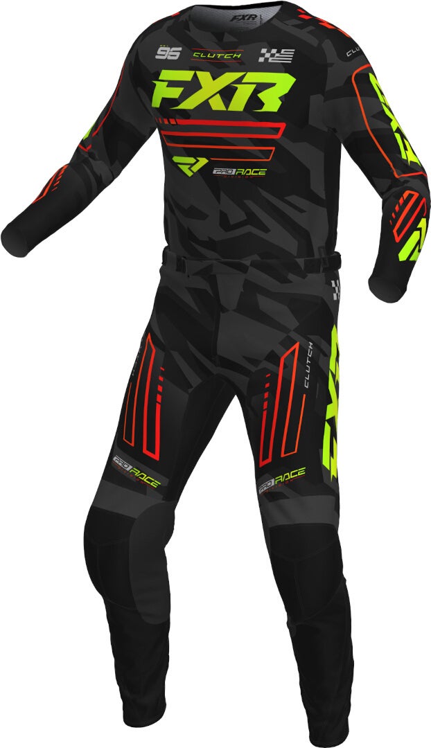 FXR Clutch 2025 Motocross bukser sort/grøn 34 Figur 3