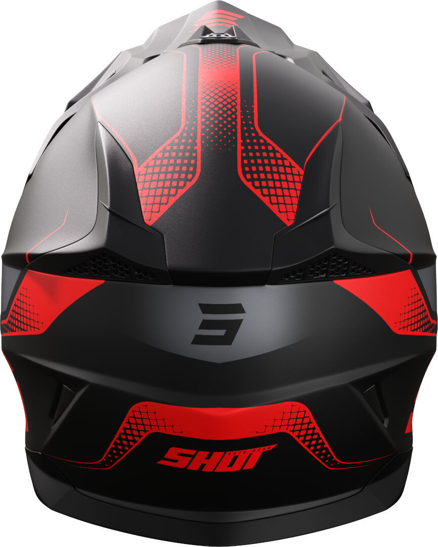 Shot Pulse Edge Motocross hjälm Svart matt/röd XL (61/62) Figur 2