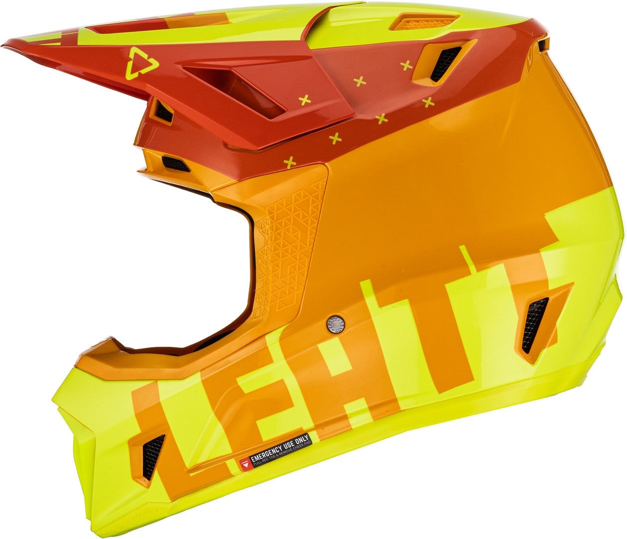 Leatt 7.5 Tricolor Capacete de Motocross com Óculos amarelo/laranja S (55/56) Figura 4