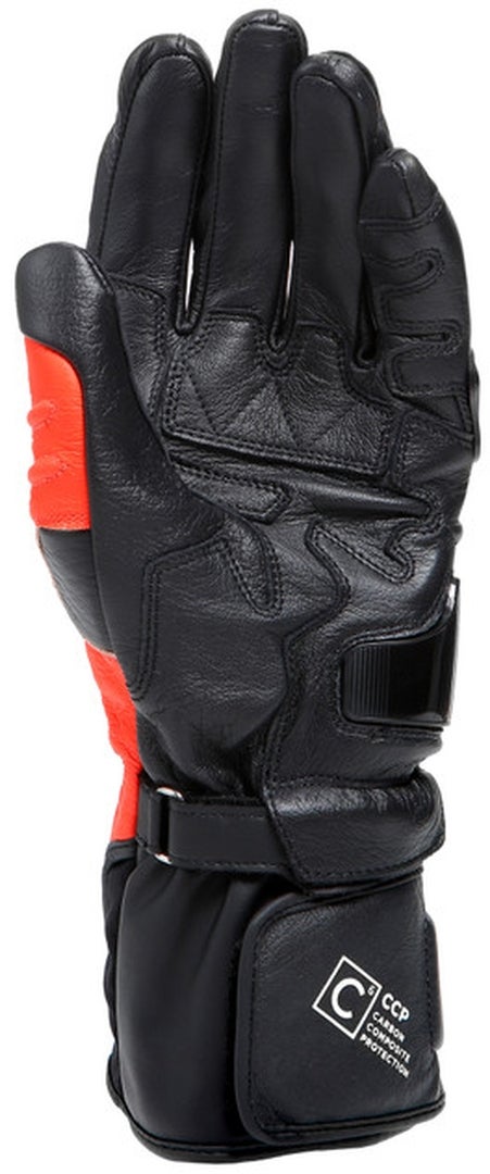 Dainese Carbon 4 Long Motorcykelhandsker sort/rød/hvid M Figur 3