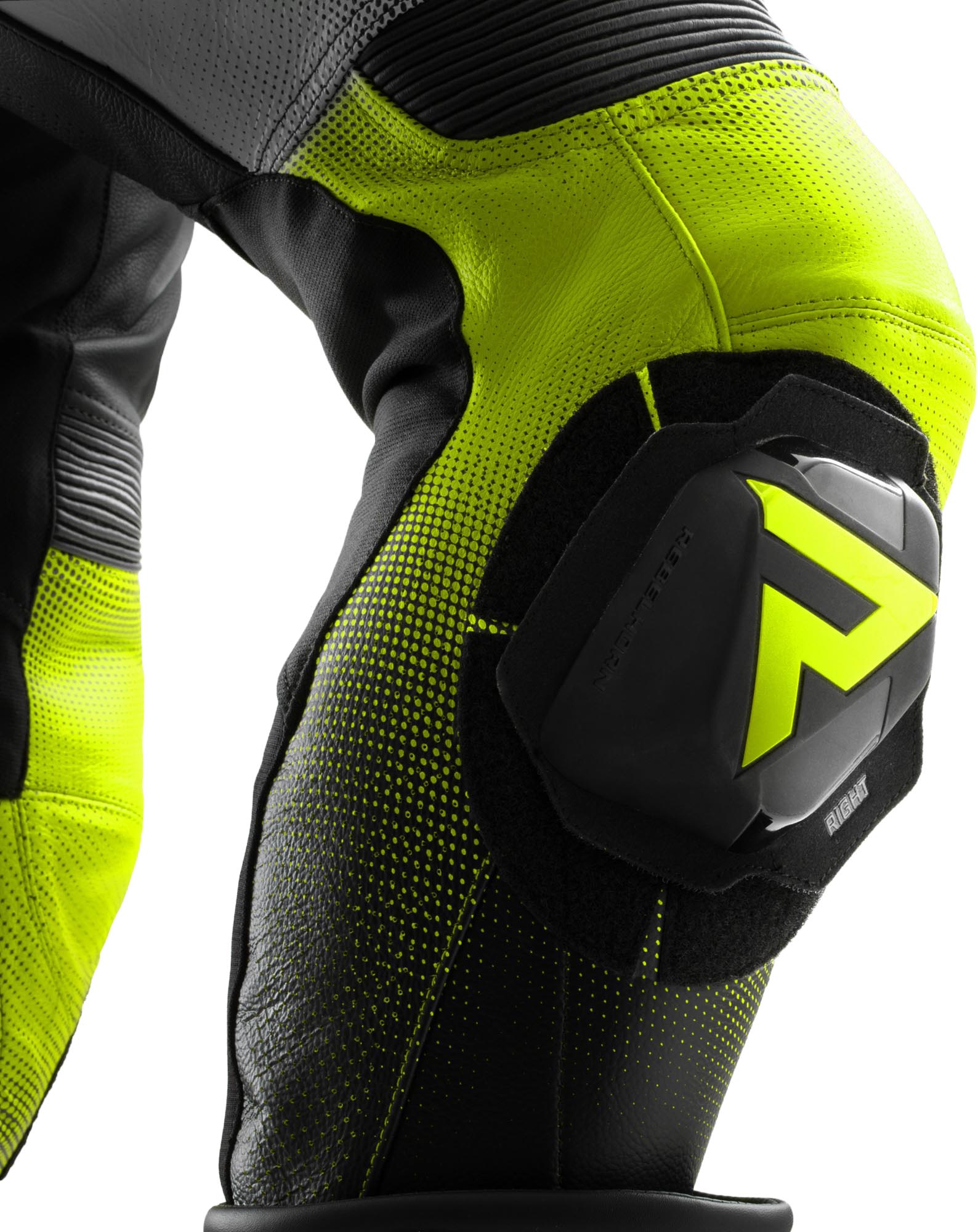 Rebelhorn Inferno Motorcycle Leather Pants black/white/yellow 58 Figure 7