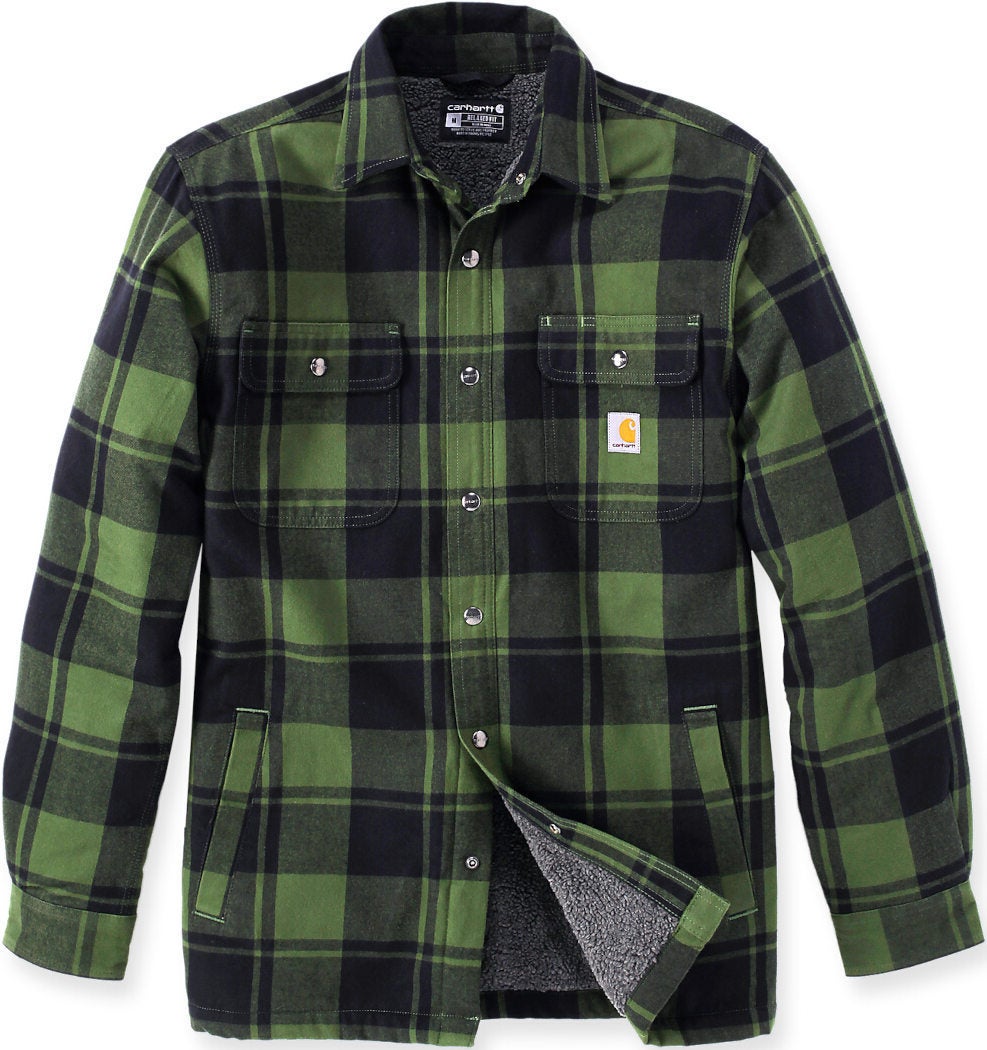 Carhartt Heavyweight Flannel Sherpa Camicia Verde L Figura 1