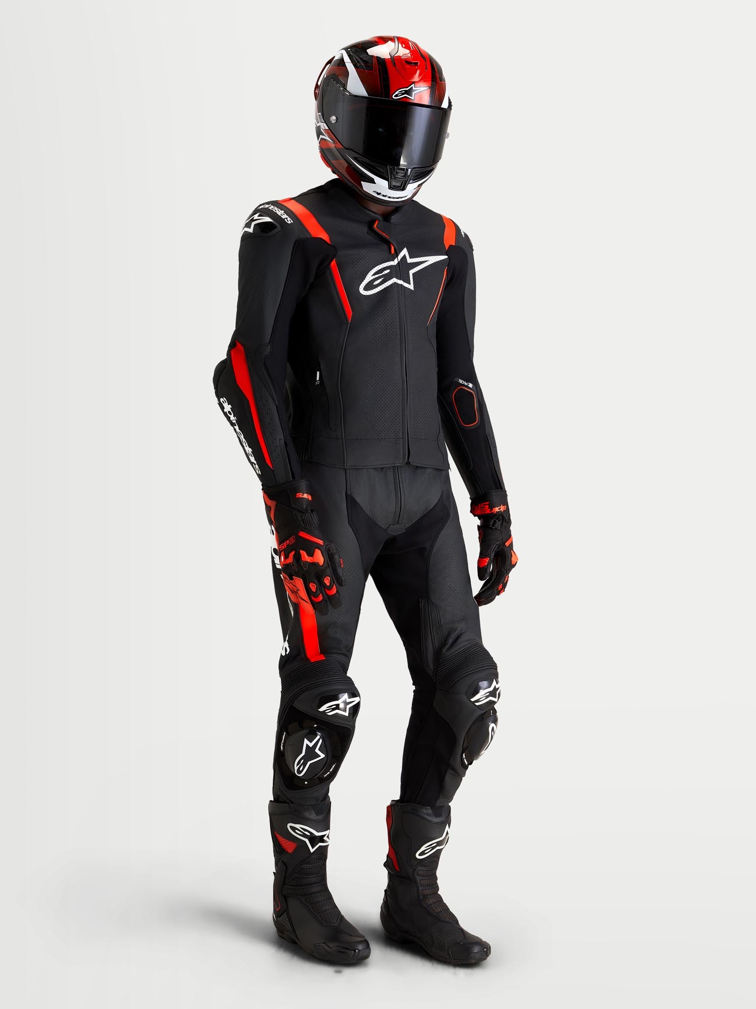 Alpinestars Missile V3 Todelt motorcykellæderdragt sort/rød 54 Figur 18