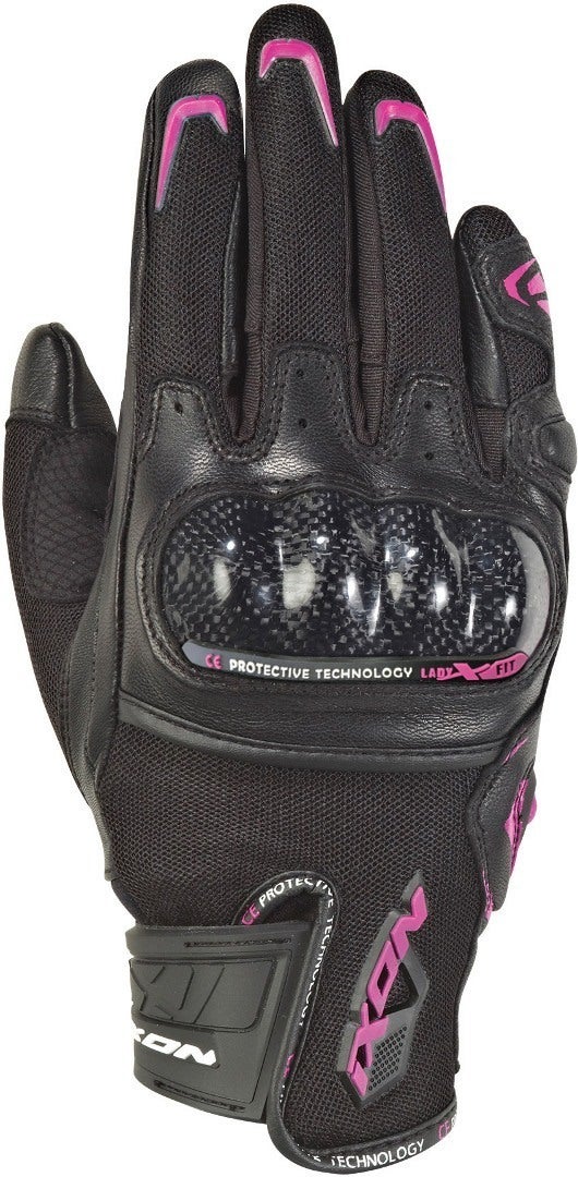 Ixon Rs Rise Air Kvinders handsker sort/pink 2XL Figur 1