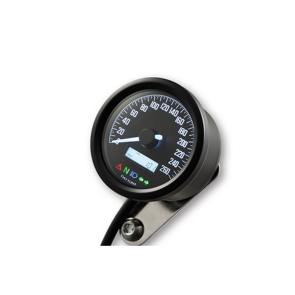 DAYTONA Corp. VELONA 2, Digitaler Tachometer mit Halter, Ø 60 mm 260 km/h Figura 1