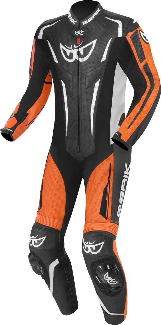 Berik RSF-Teck perforierte 1-Teiler Motorrad Lederkombi schwarz/orange/weiß 52 Abbildung 1