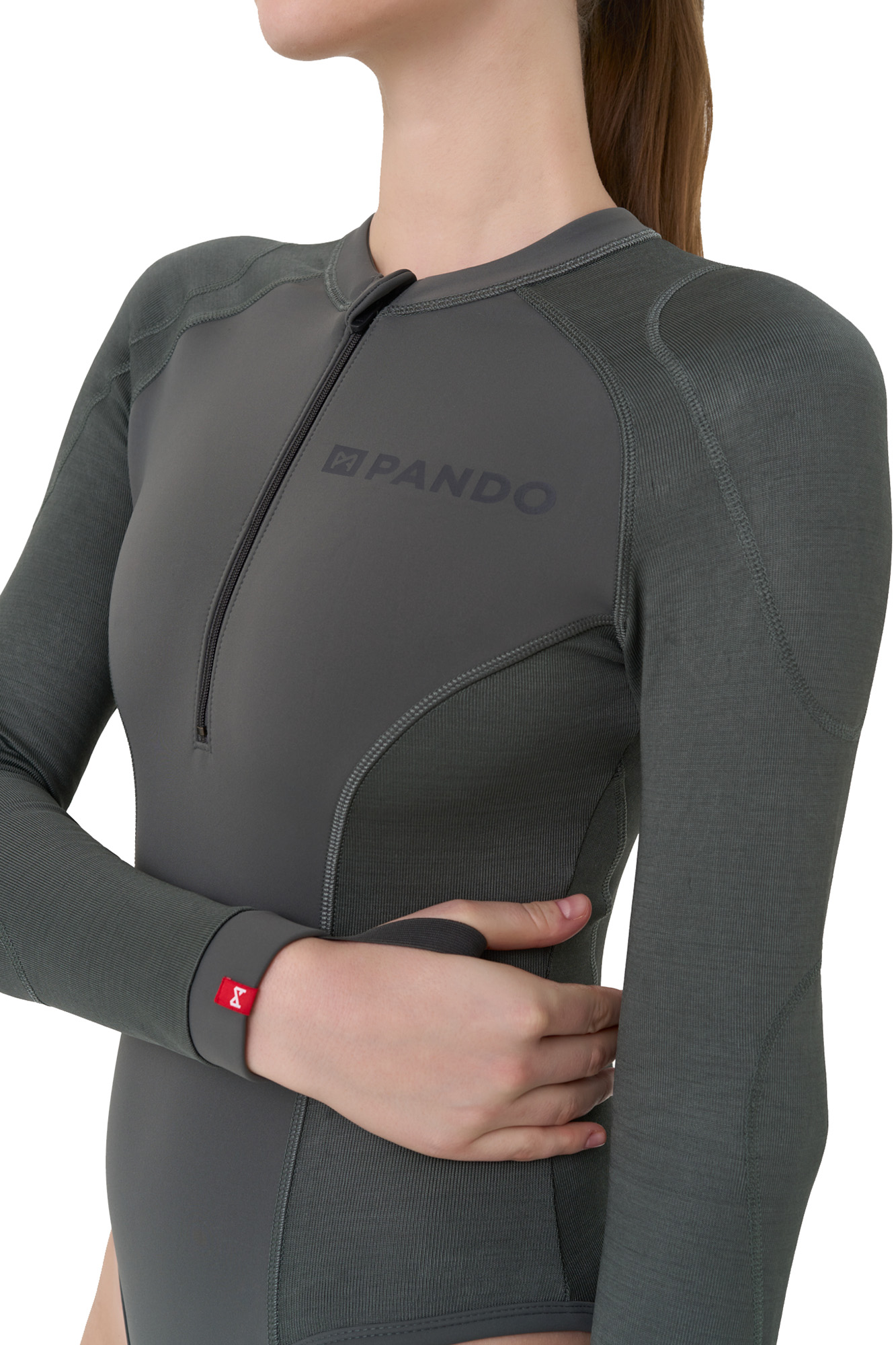 Pando Moto Shell WW AA Baselayer Ladies Long Sleeve Protector Shirt olive M Figure 3