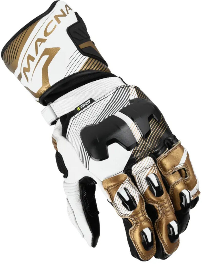 Macna Powertrack 2.0 Motorcykel handsker sort/hvid/guld M Figur 4