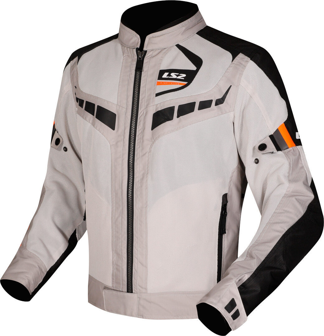 LS2 Garda Air Motorrad Textiljacke hellgrau/orange M Abbildung 1