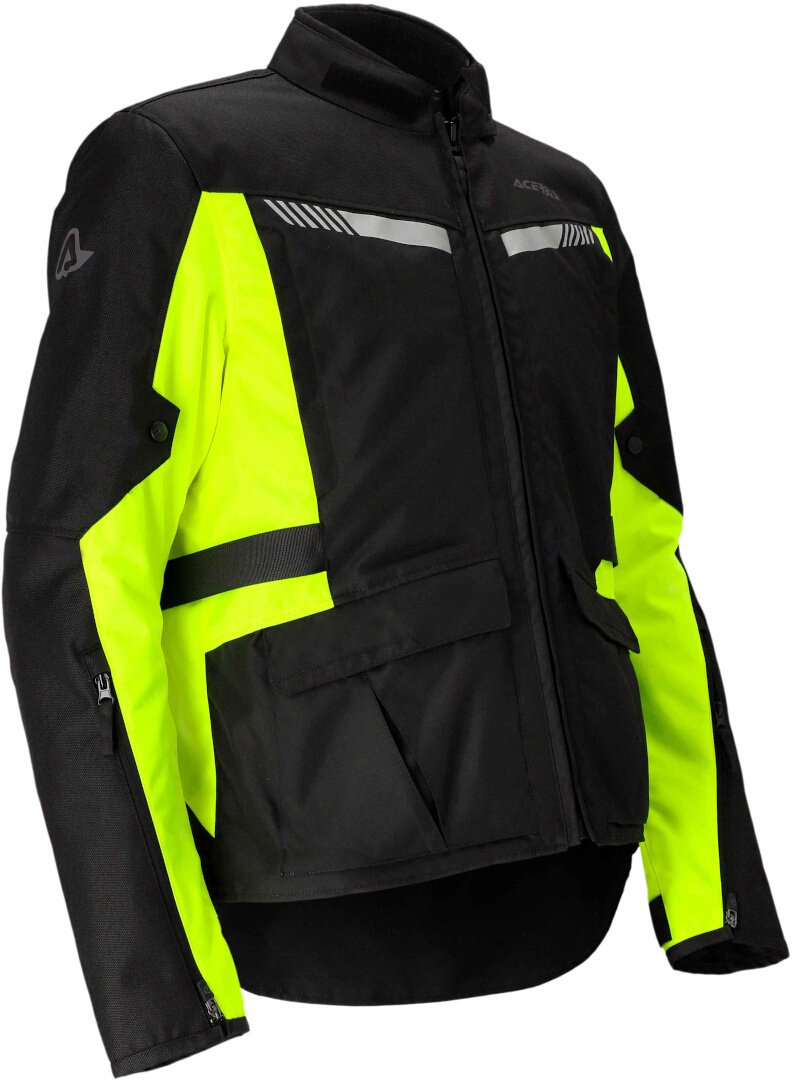 Acerbis X-Trail Motorfiets textiel jas Zwart/Geel 3XL Figuur 1