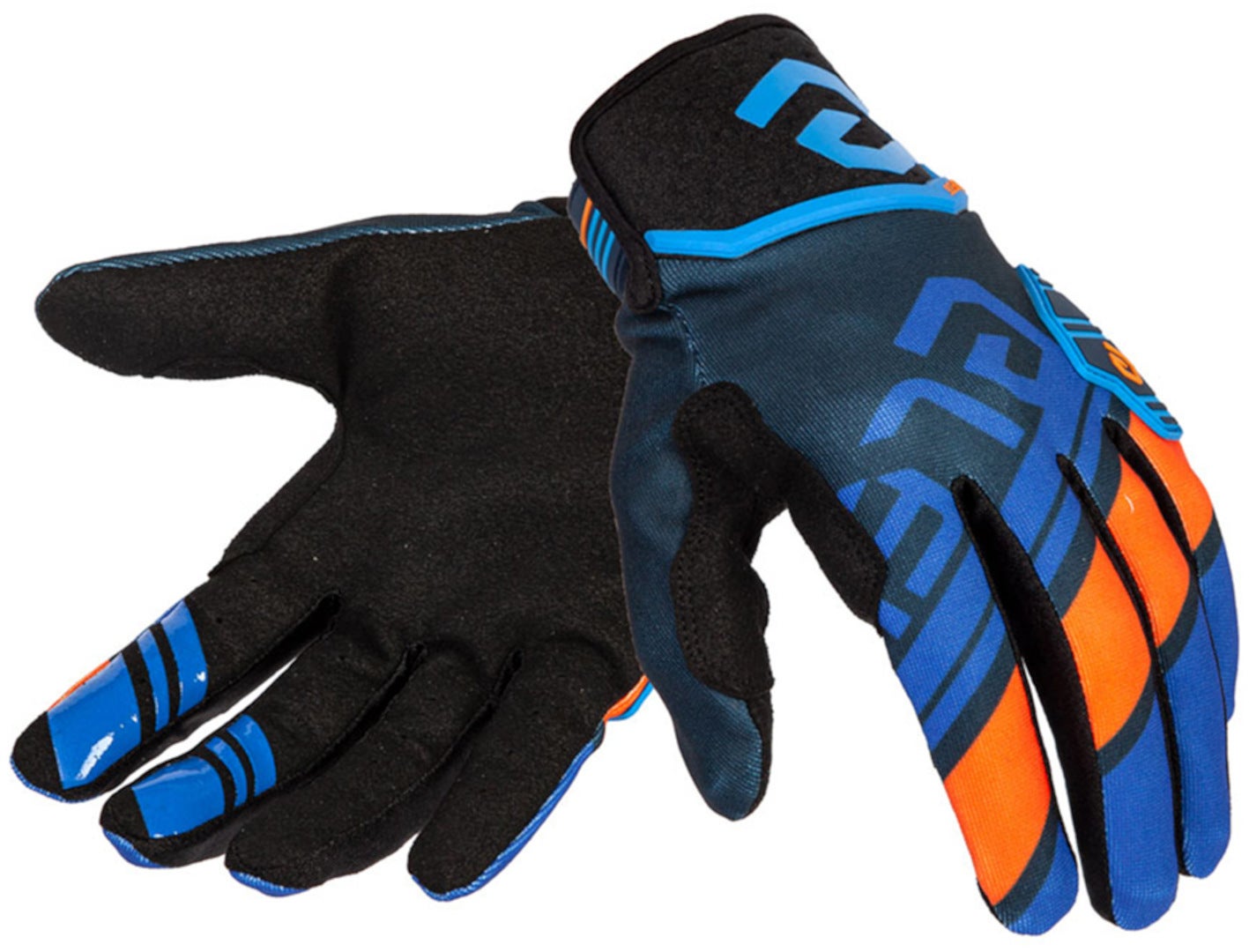 Eleveit X-Legend Luvas de Motocross azul/laranja S Figura 1