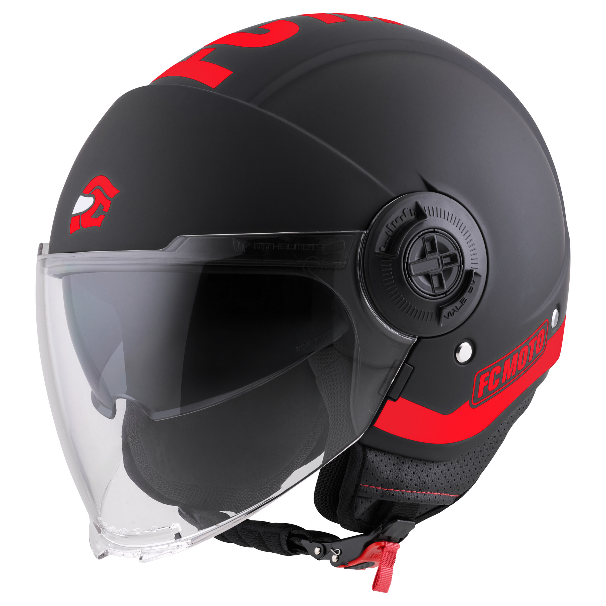 FC-Moto Ralgo Cască cu reacție Negru/Roșu XS Figura 1