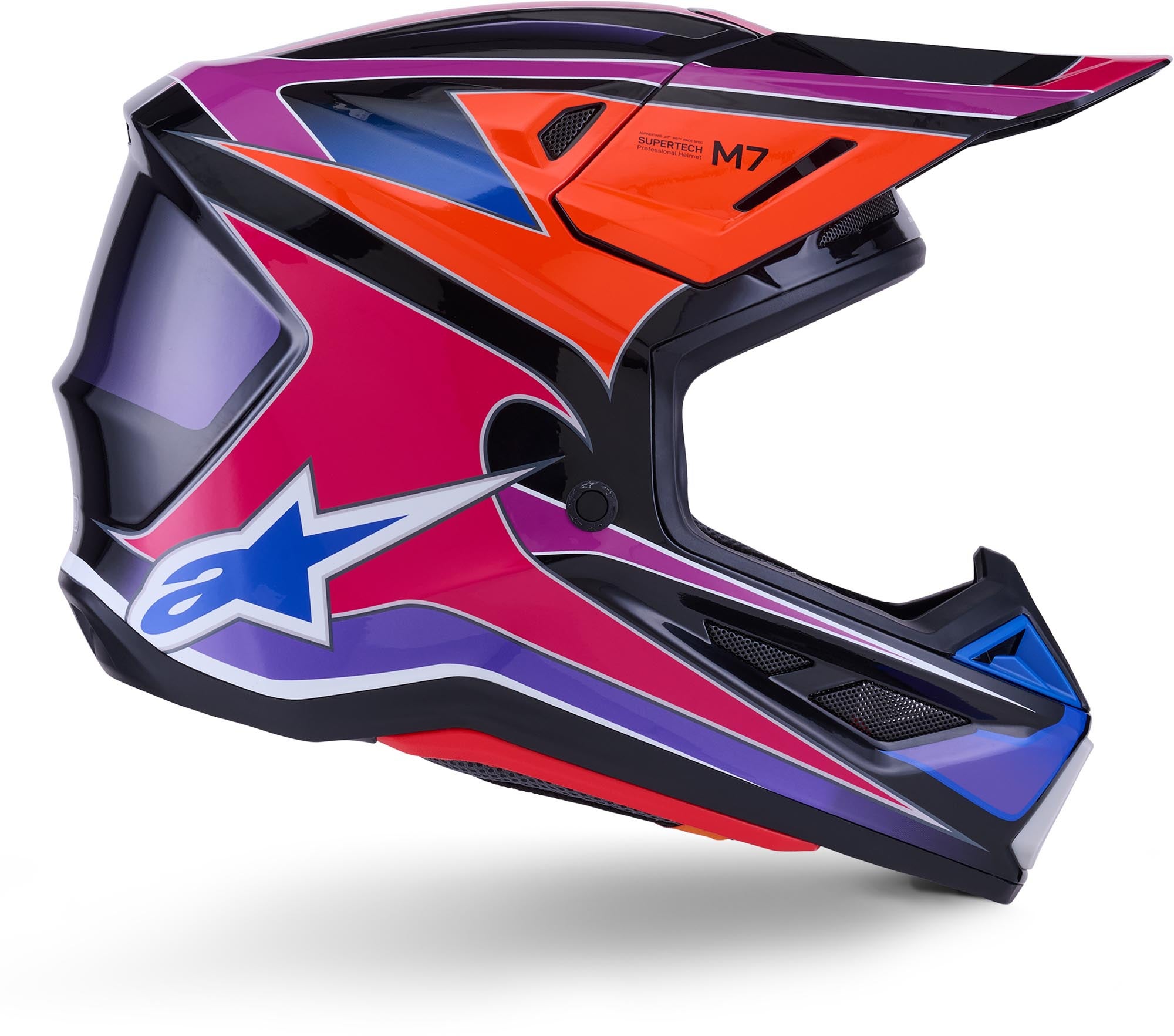 Alpinestars S-M7 Fuse Casco da motocross blu/viola S (55/56) Figura 5
