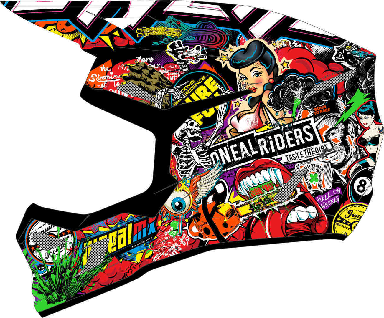 Oneal Men's Colorful 3Srs Crank Multicoloured Motocross Helmet