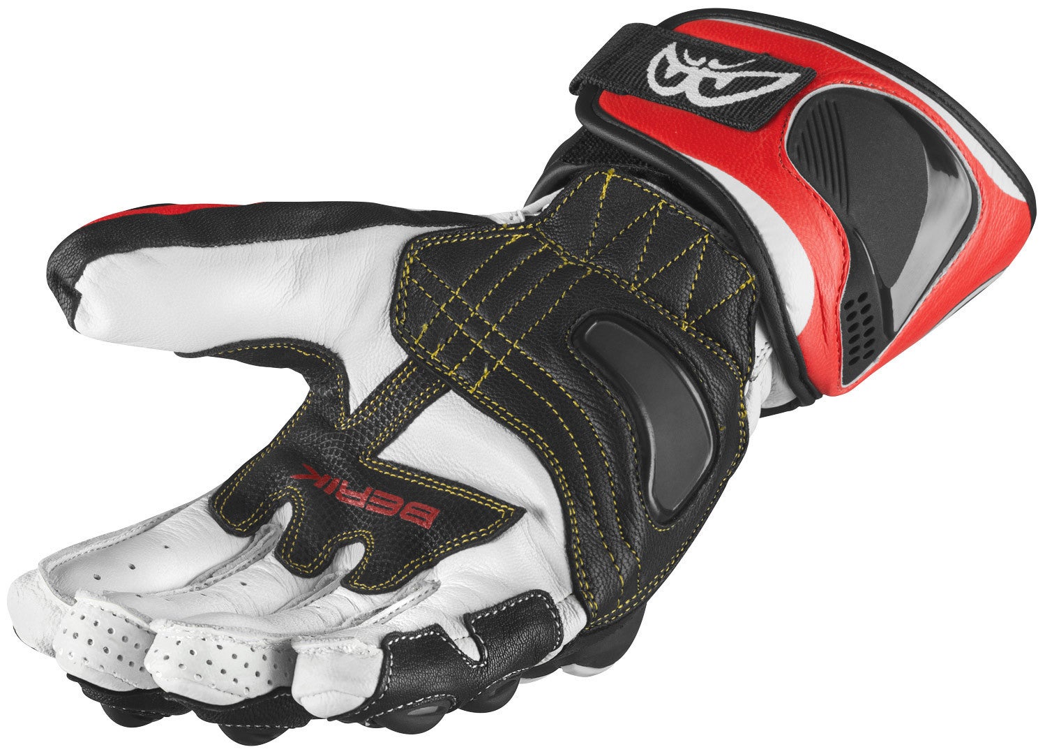 Berik Thunar Evo Motorcykel handsker sort/hvid/neonrød L Figur 4