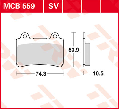 TRW Lucas Bremsbelag MCB559 Figur 1