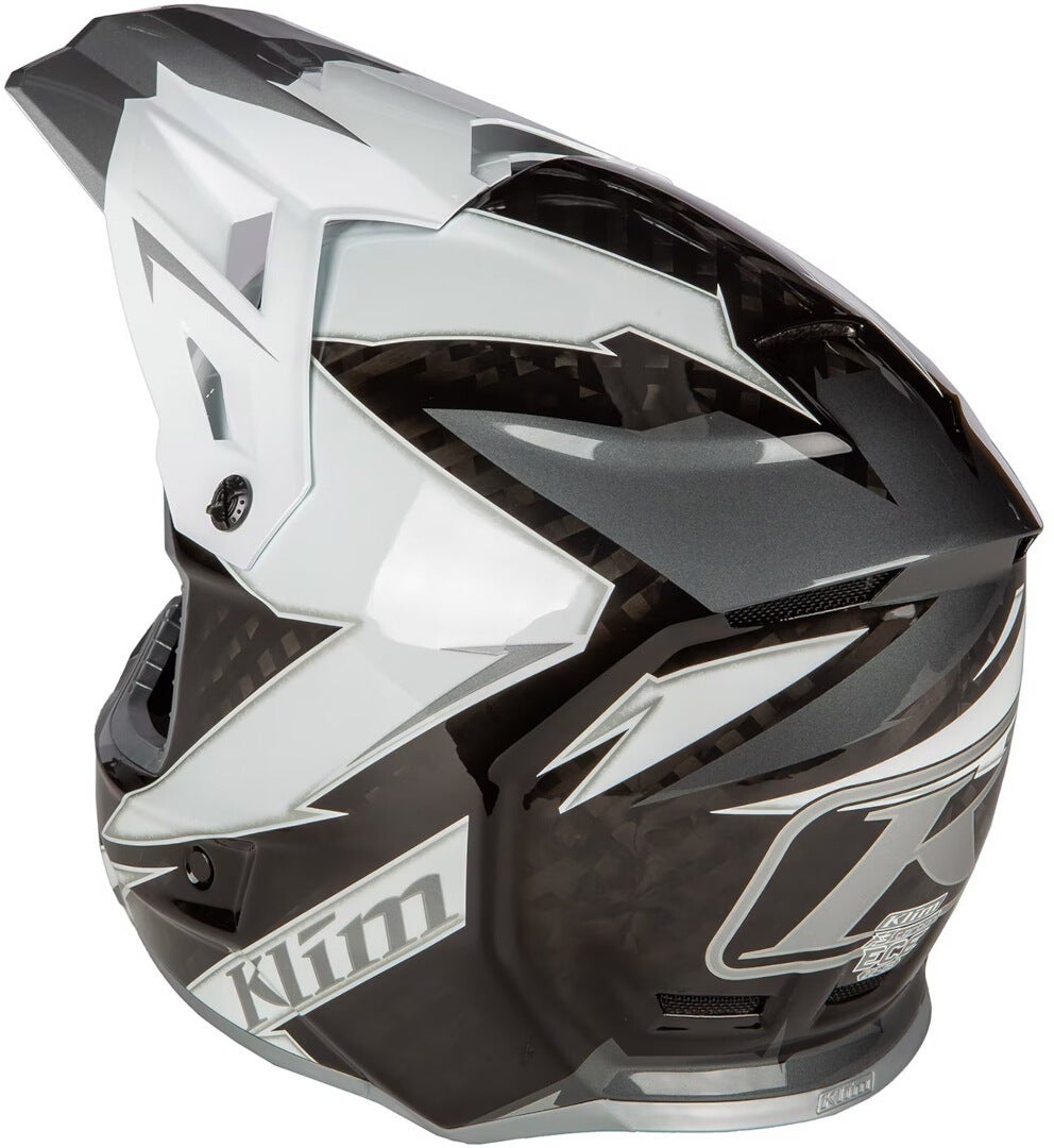 Klim F3 Lighting Carbon Motocross ror hvit/grå Tap (58/59) Figur 2