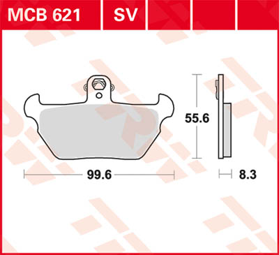 TRW Lucas Bremsbelag MCB621 Figur 1