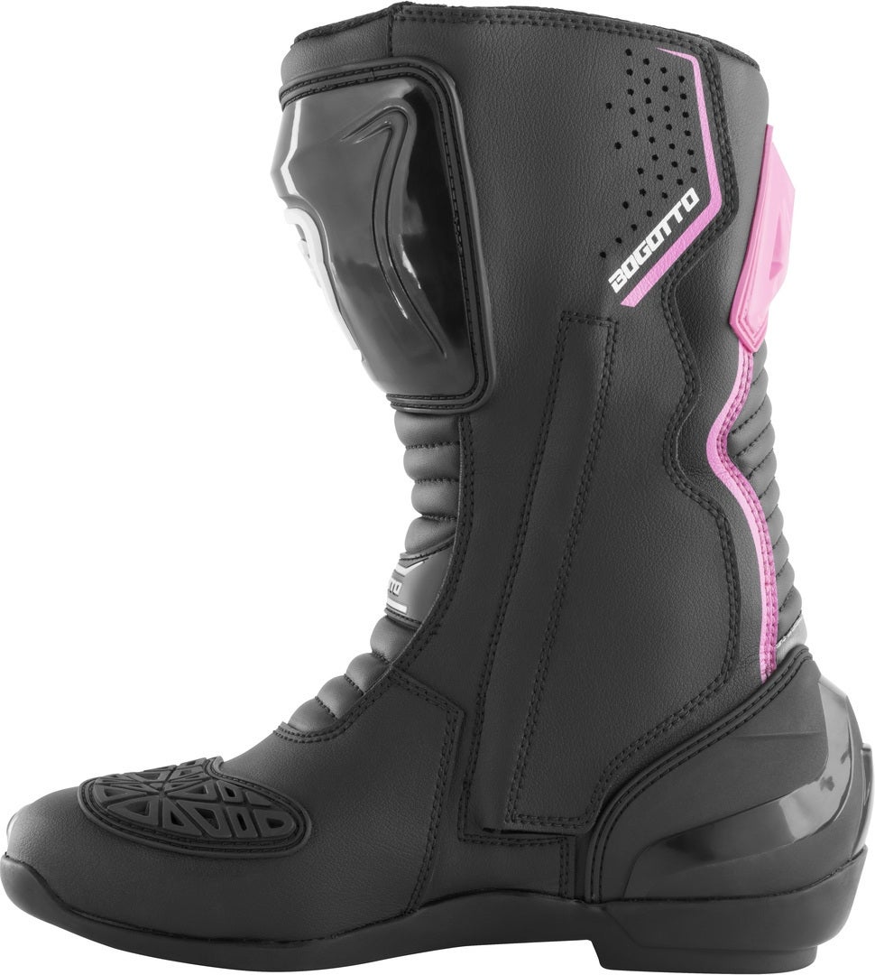 Bogotto Carta Race bottes de moto pour dames perforées noir/blanc/rose 41 Figure 3