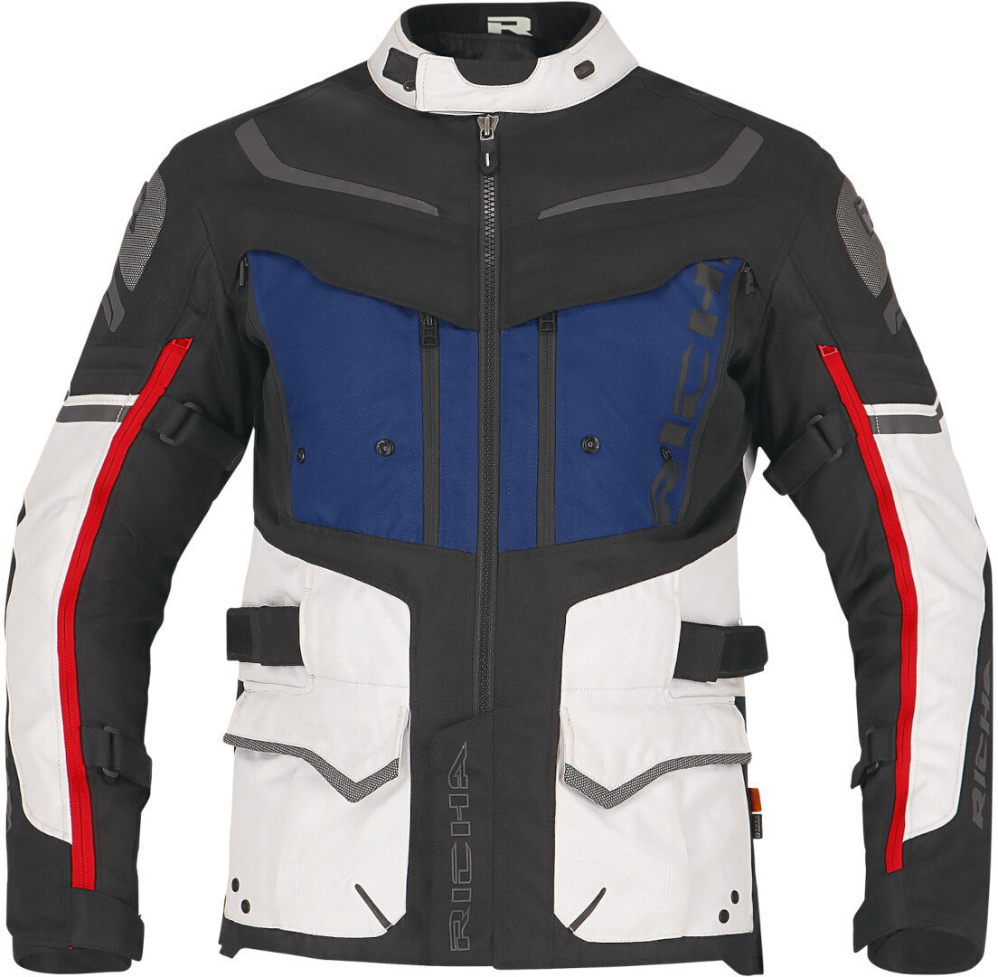 Richa Infinity 2 Adventure waterproof Motorcycle Textile Jacket black/blue/red 3XL Figure 2