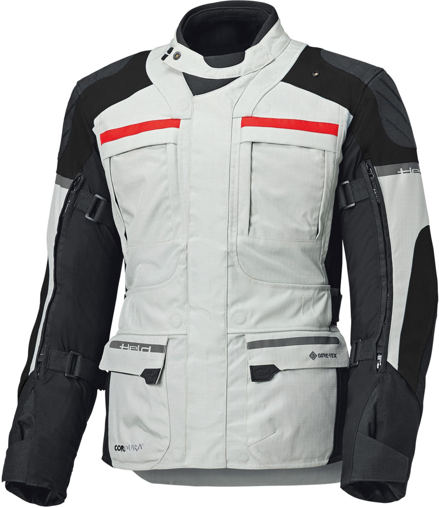 Held Carese 3 Adventure Motorcycle Textile Jacket grey/black M Figure 1