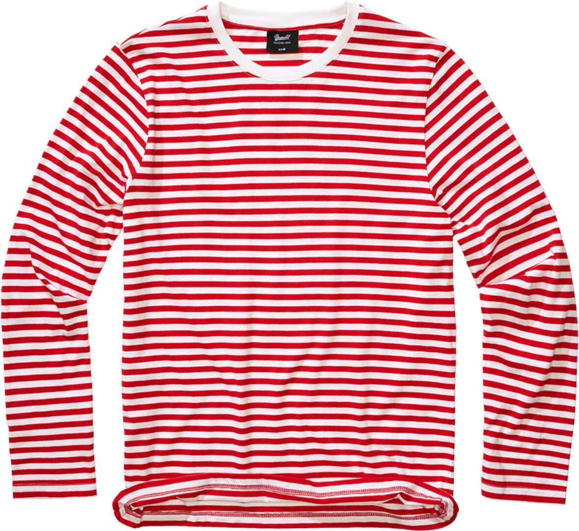 Brandit Stripe Jersey Langarmshirt rot/weiß M Abbildung 1