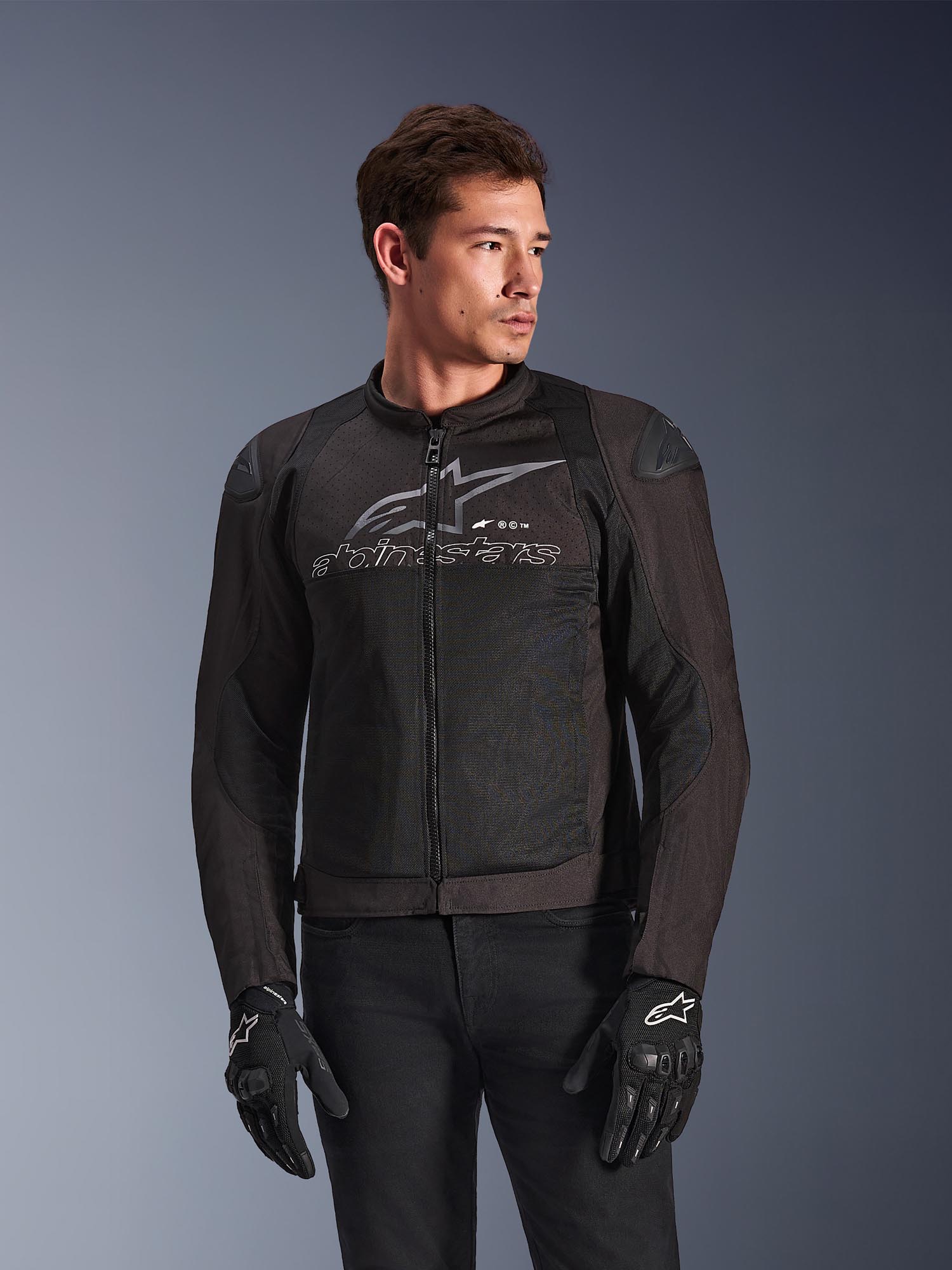 Side view of Alpinestars SMX Air Perforated Motorcycle Textile Jacket