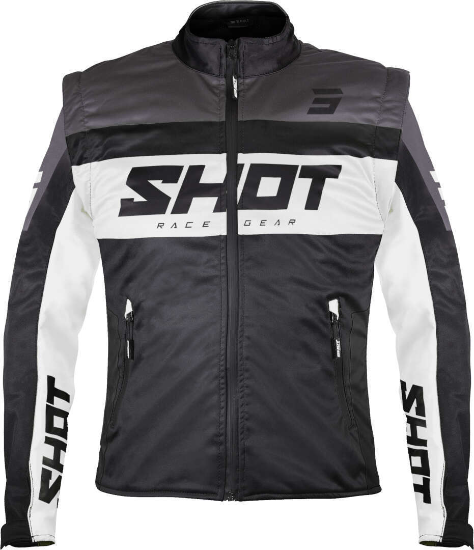 Shot Softshell Lite Motocross jakke Sort/hvid 3XL Figur 1