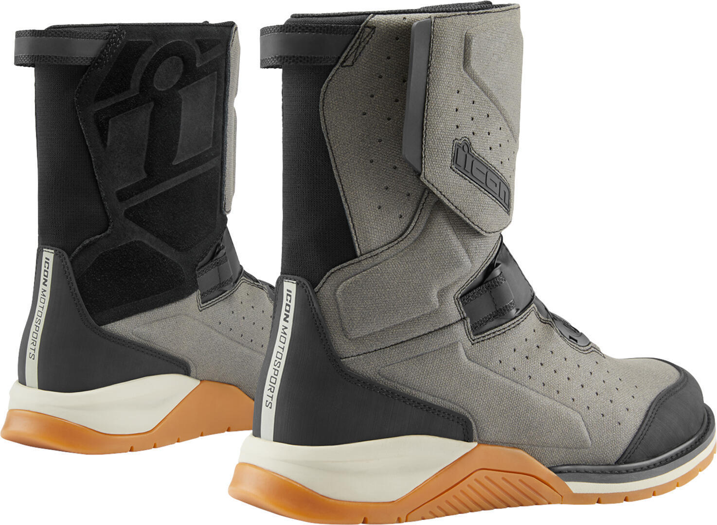 Icon Alcan WP waterproof Motorcycle Boots grey/black 44 Figure 2