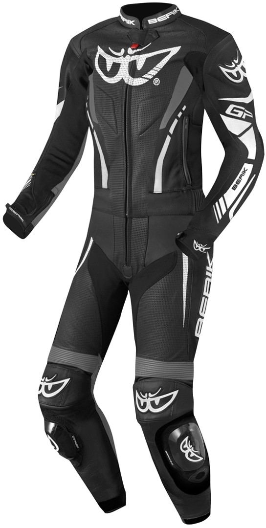 Berik Monza Costum de piele de motocicletă doi piese pentru doamne Negru/Alb/Gri 38 Figura 1