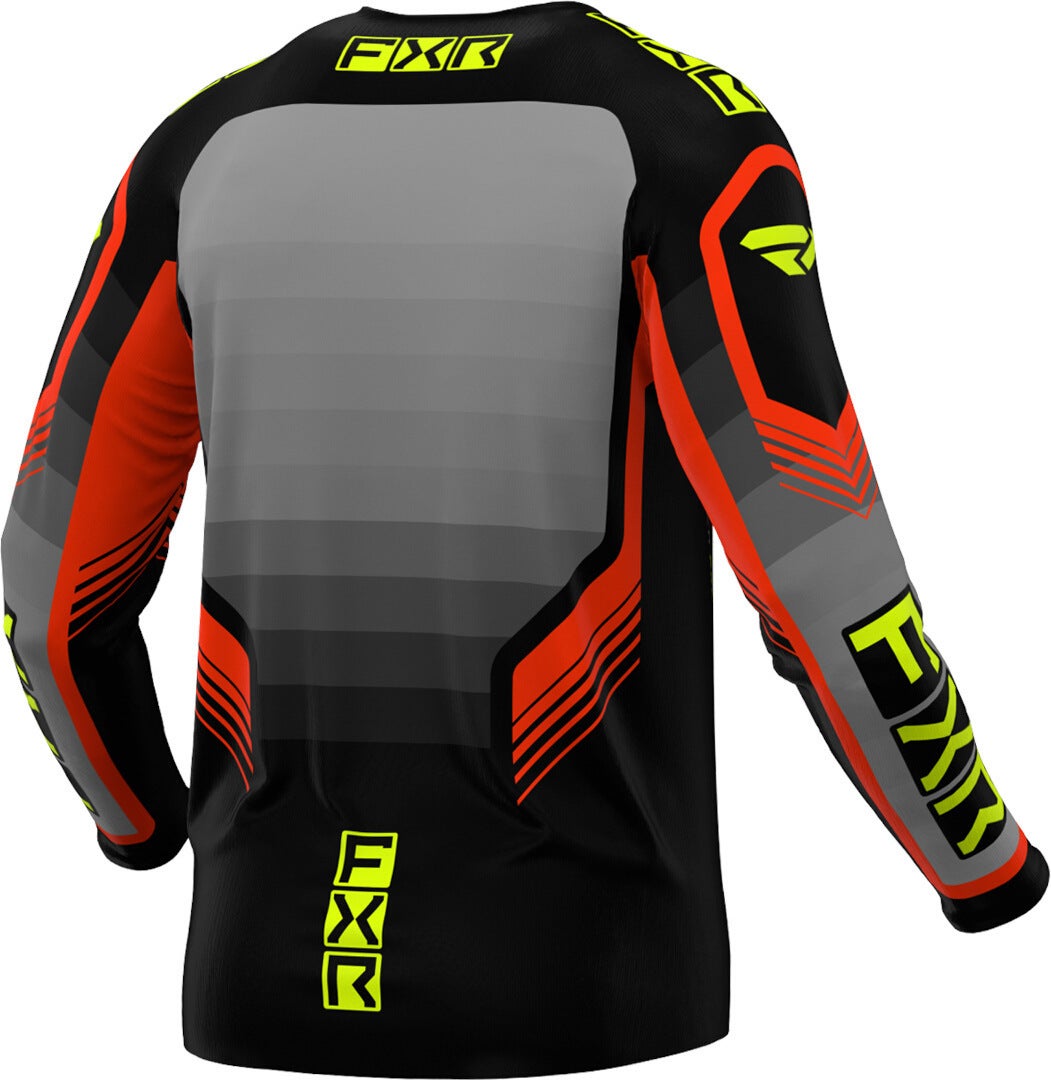 FXR Clutch Pro Hi Vis 2024 Motocross trøje sort/grå/gul S Figur 4