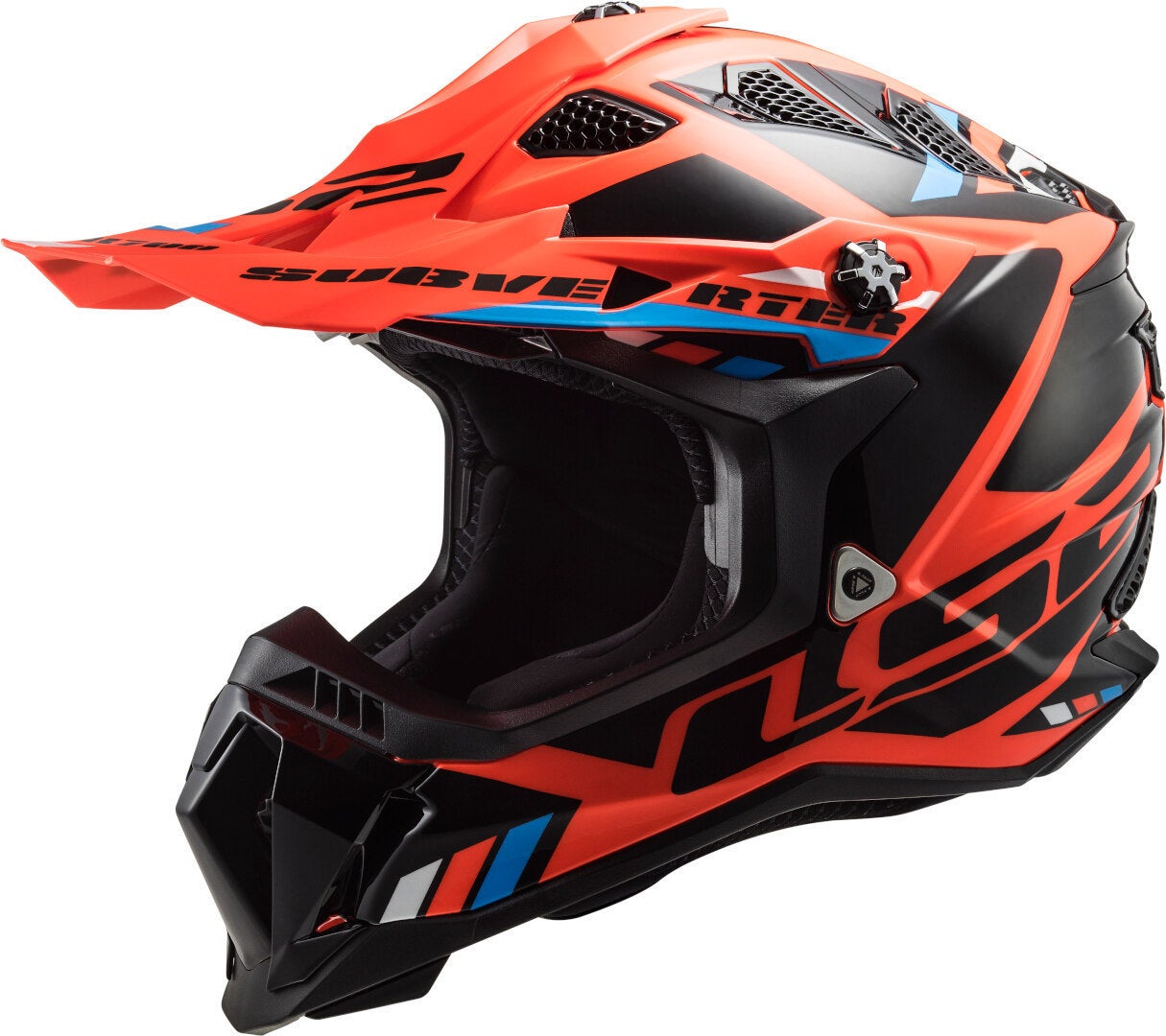 Ls2 Men's Black/Neon Orange Mx700 Subverter Evo Ii Stomp Motocross Helmet