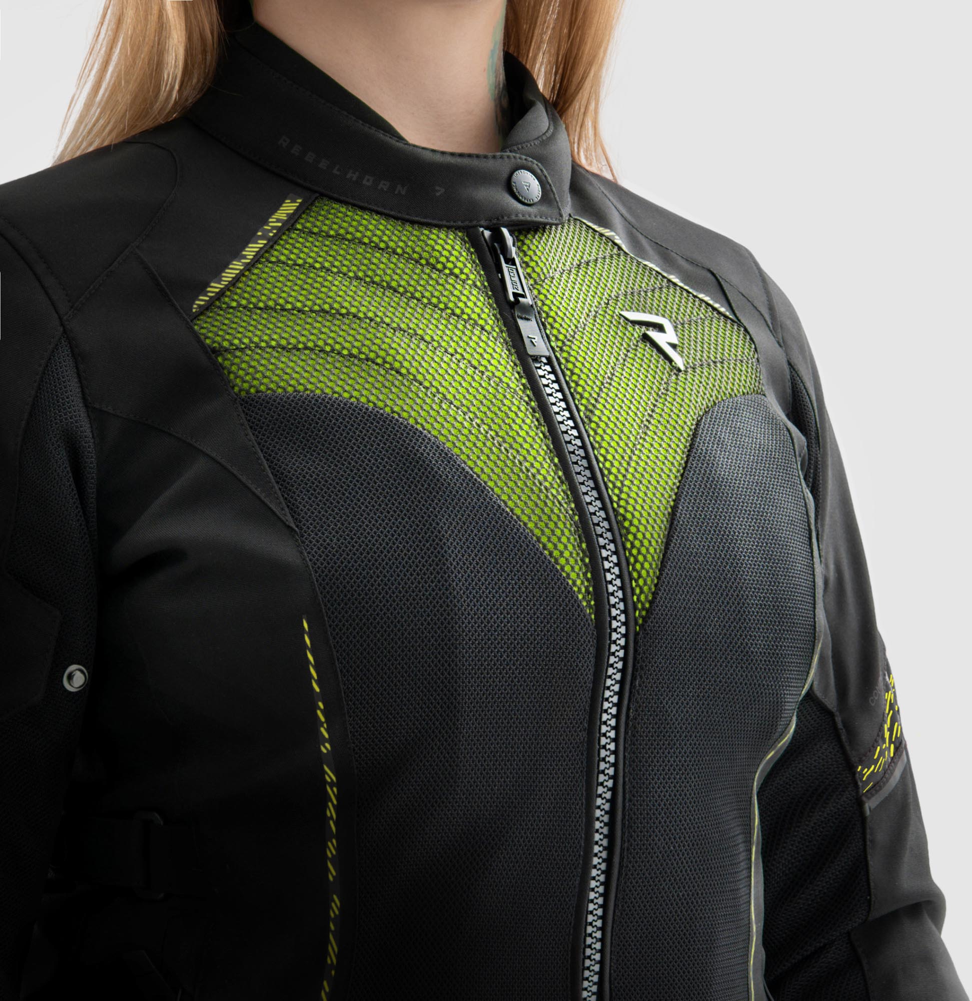 Rebelhorn Jax waterproof Ladies Motorcycle Textile Jacket black/yellow L Figure 3