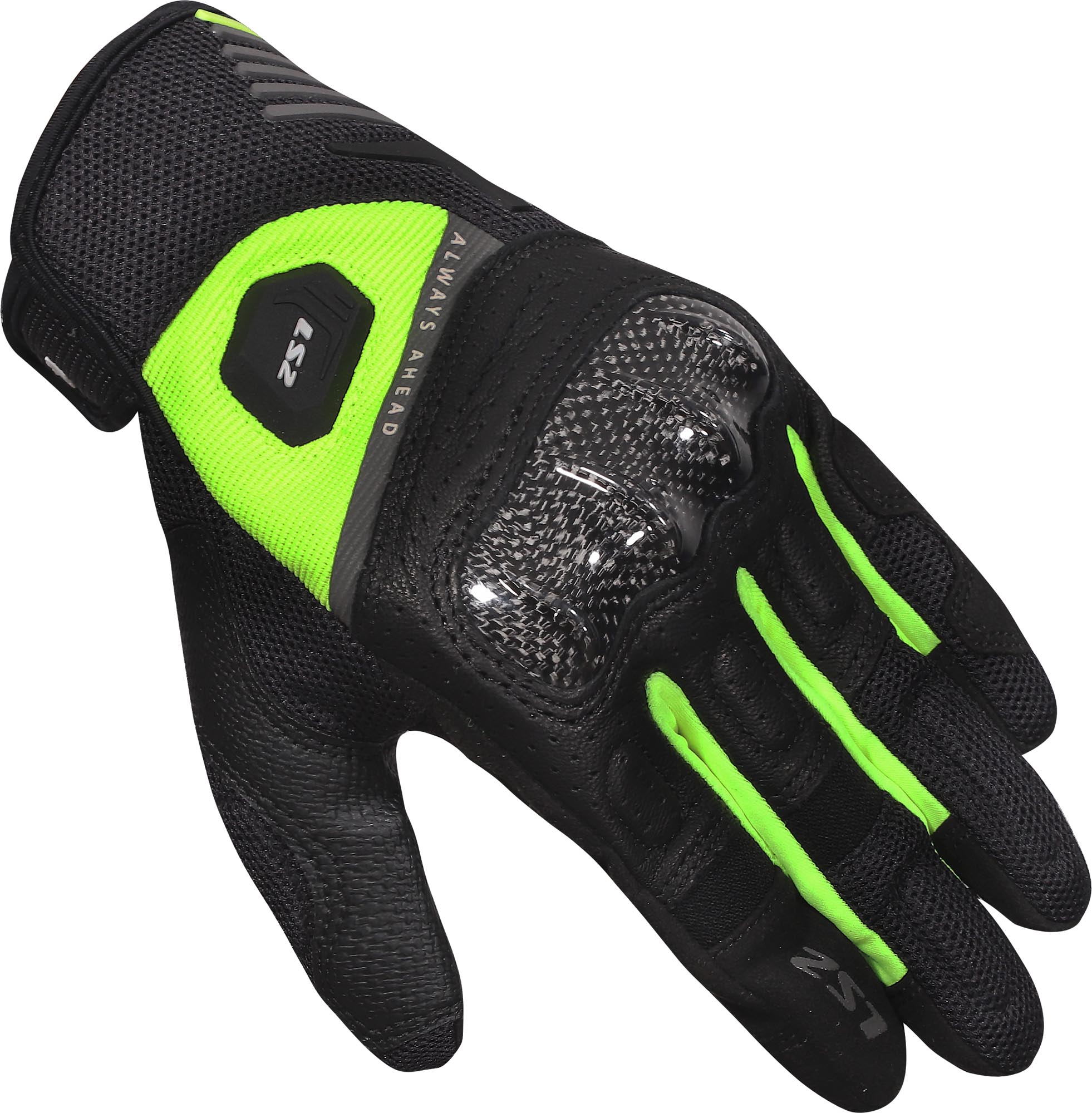 LS2 Atom Guantes de moto negro/amarillo L Figura 1