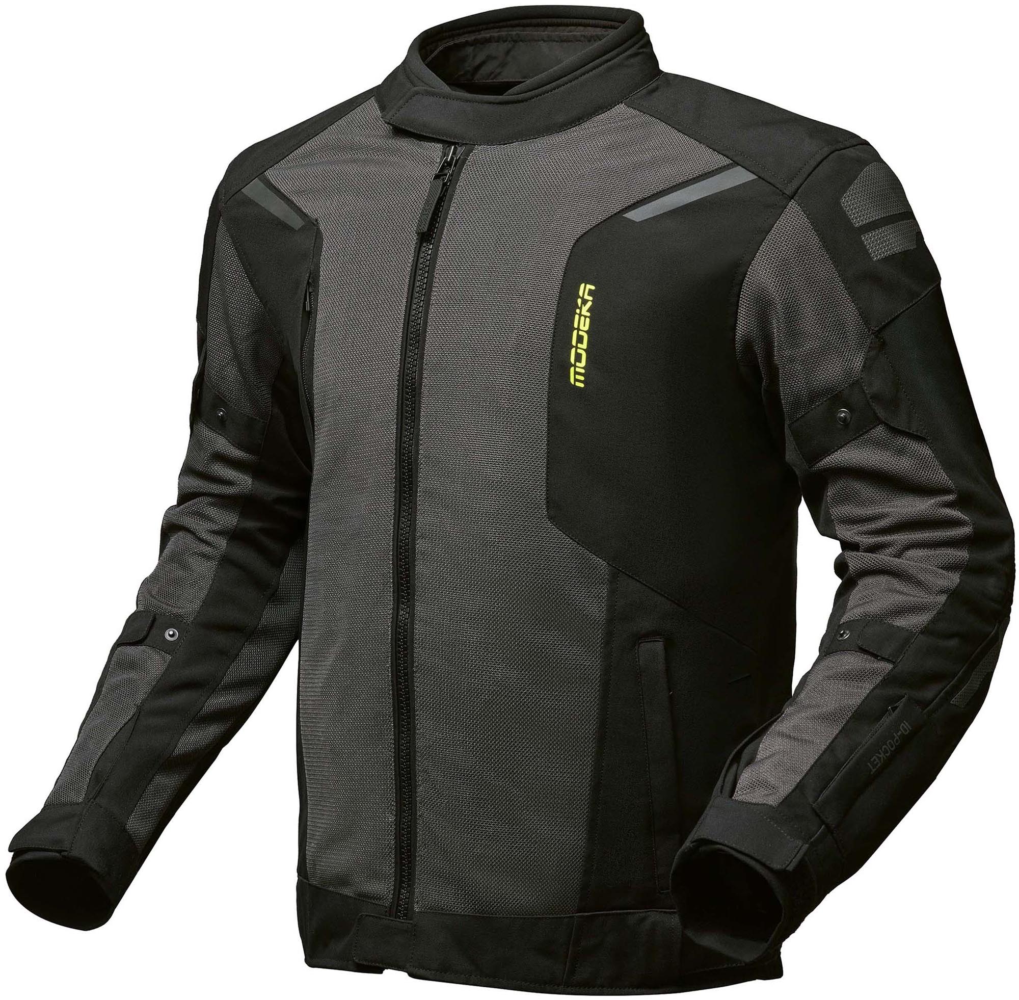 Modeka Khao Air II wasserdichte Motorrad Textiljacke dunkelgrau/schwarz L Abbildung 1
