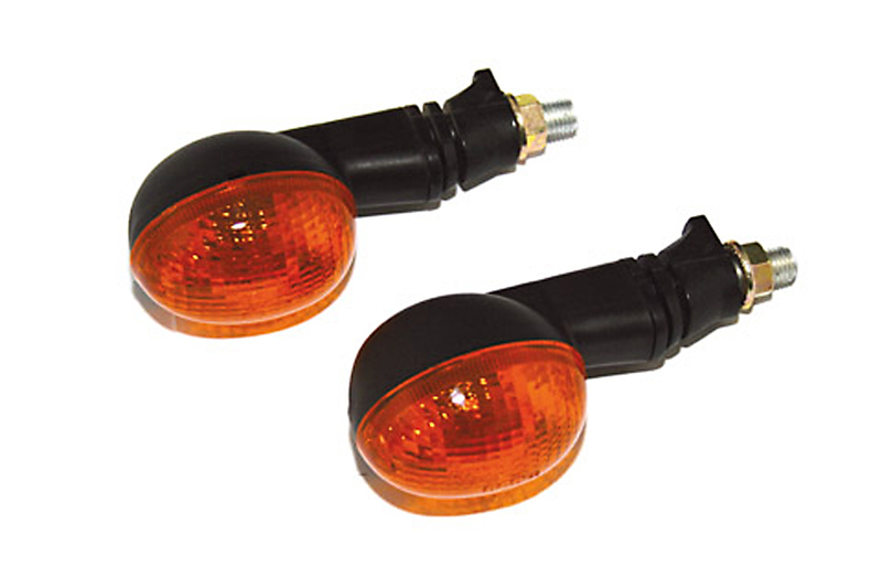 HIGHSIDER Smart Mini Bulb Indikatorhus Svart / Lins Orange (Par), Fram och Bak Figur 5