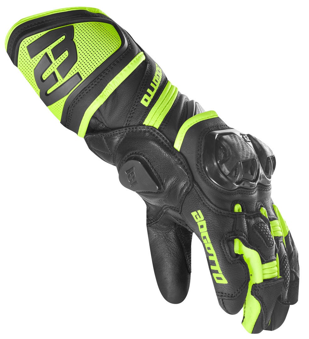 Bogotto Veloce Motorcykel handsker sort/neon S Figur 2