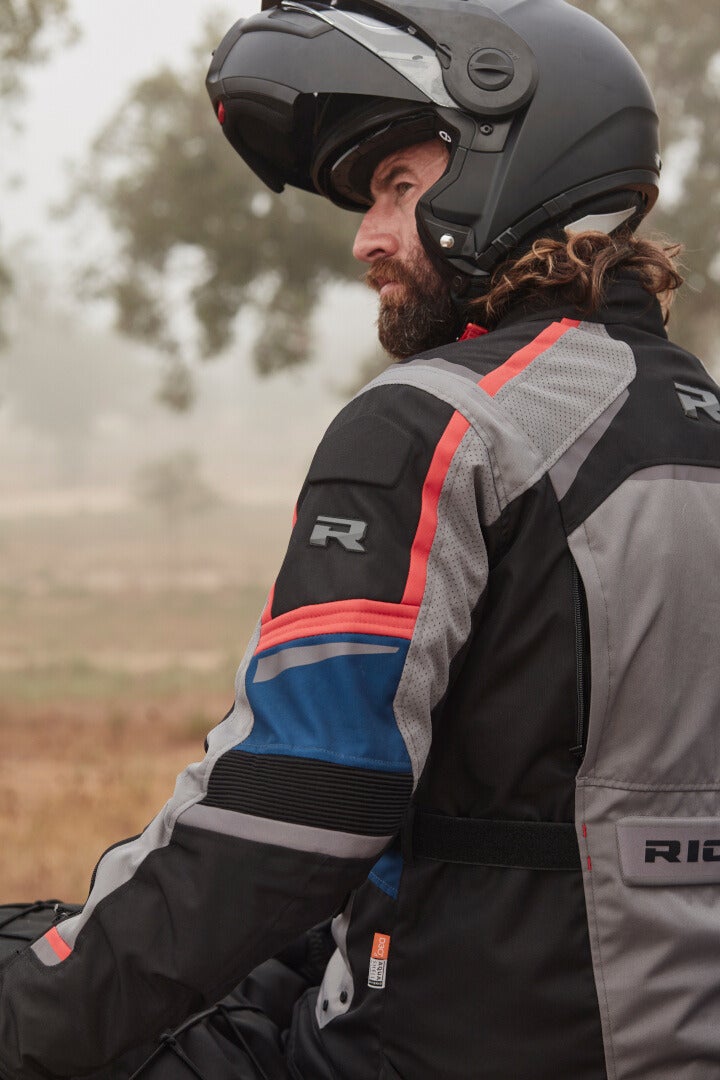Richa Tundra waterproof Motorcycle Textile Jacket grey/black/red 3XL Figure 5