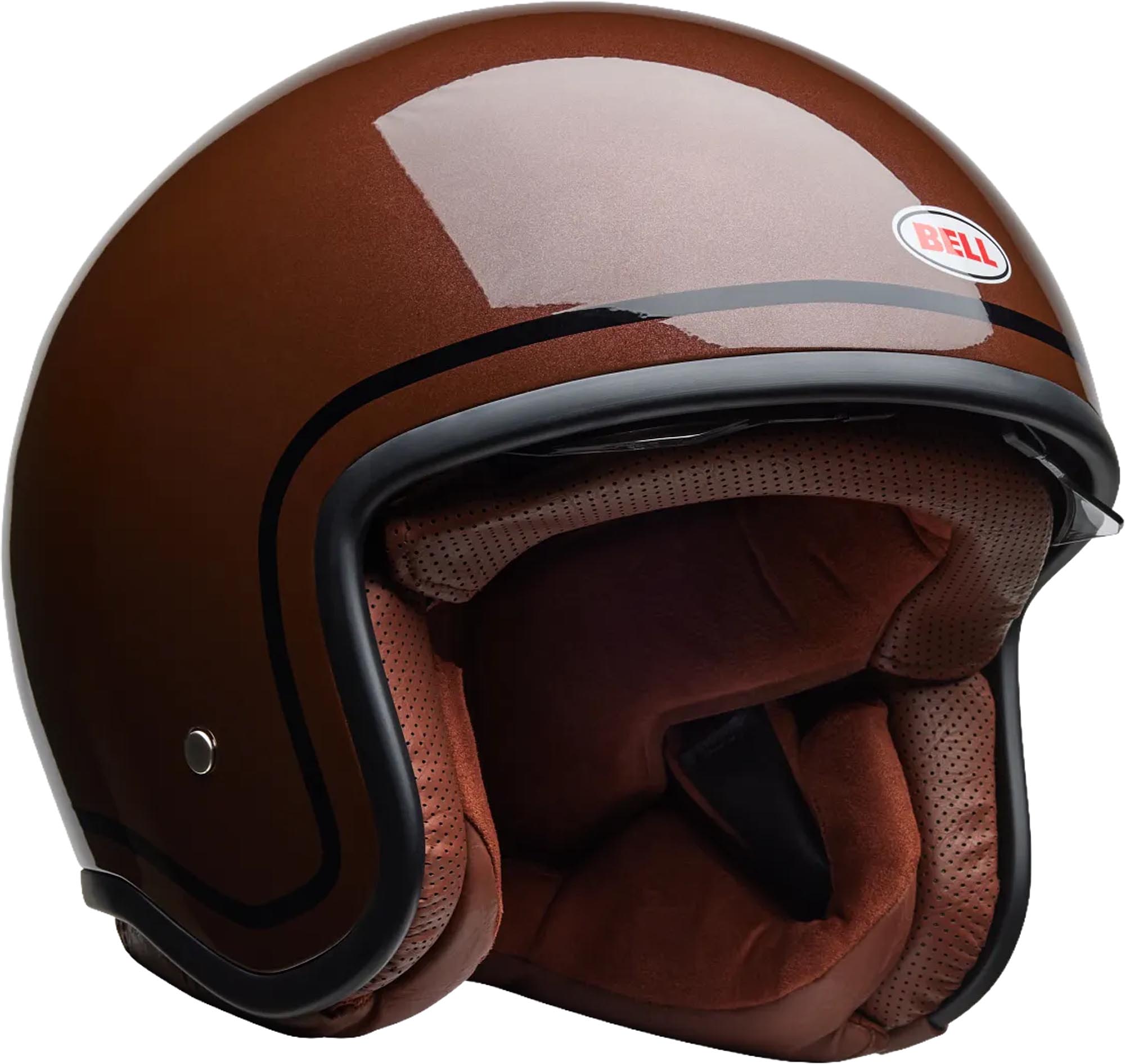 Bell TX501 Classic Gloss Jet čelada temno rjava L (59/60) Slika 1
