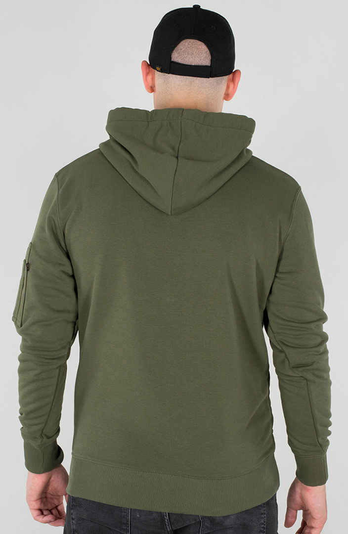 Alpha Industries X-Fit Hoodie mörkgrön S Figur 2