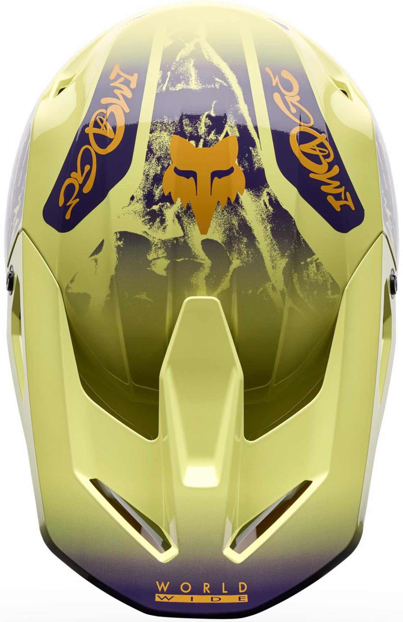 FOX V1 Image Print Motocross Helmet yellow/purple 2XL Figure 5
