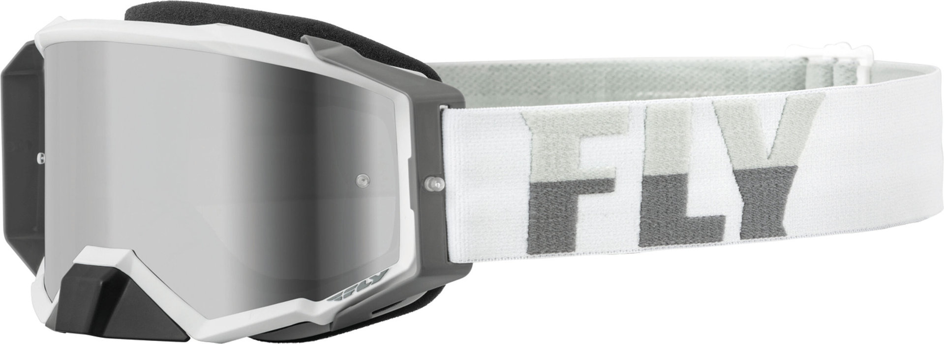 Fly Racing Zone Pro Ochelari de motocross alb/gri Figura 1