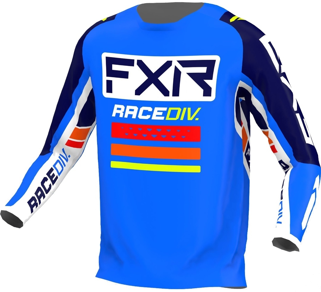 FXR Clutch Pro Motocross Jersey dark blue/light blue/white S Figure 1